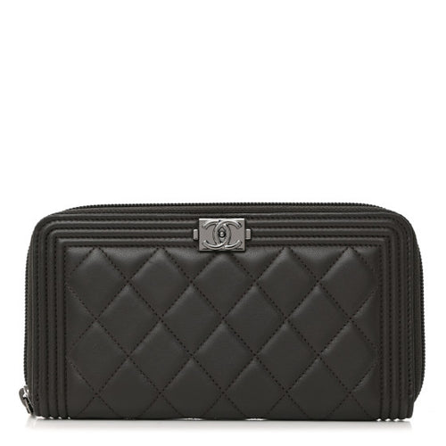 Chanel Boy Zip Around Wallet