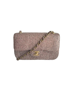 Chanel Mauve Taupe Lizard Handbag 2018/2019