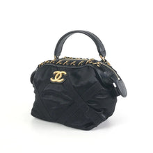 Load image into Gallery viewer, Chanel Top Handle Clutch Black Nylon