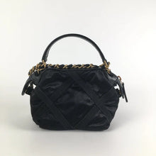 Load image into Gallery viewer, Chanel Top Handle Clutch Black Nylon