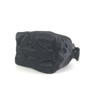 Chanel Top Handle Clutch Black Nylon