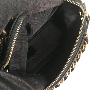 Chanel Top Handle Clutch Black Nylon