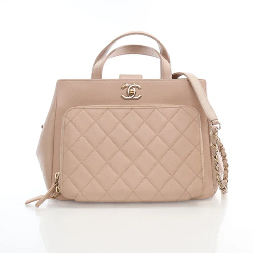 Chanel Business Affinity Tote Beige Caviar