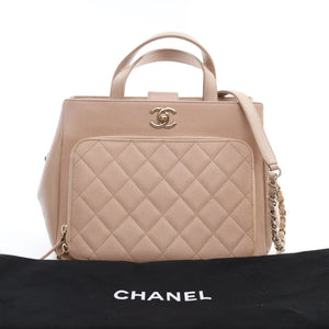 Chanel Business Affinity Tote Beige Caviar