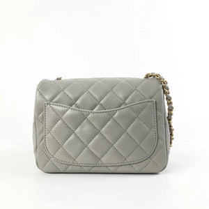 Chanel Pearl Crush Mini Square Grey 22C Lambskin