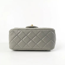 Load image into Gallery viewer, Chanel Pearl Crush Mini Square Grey 22C Lambskin