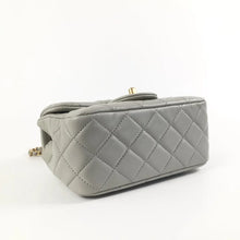 Load image into Gallery viewer, Chanel Pearl Crush Mini Square Grey 22C Lambskin