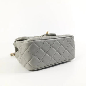 Chanel Pearl Crush Mini Square Grey 22C Lambskin