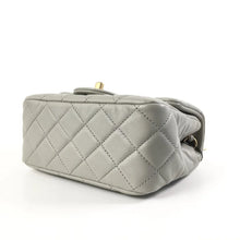 Load image into Gallery viewer, Chanel Pearl Crush Mini Square Grey 22C Lambskin