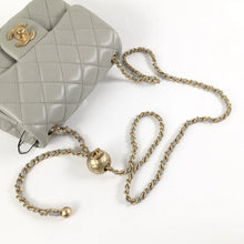 Load image into Gallery viewer, Chanel Pearl Crush Mini Square Grey 22C Lambskin