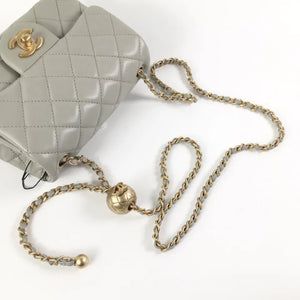 Chanel Pearl Crush Mini Square Grey 22C Lambskin