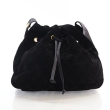 Load image into Gallery viewer, Chanel Vintage Bucket Bag Black Suede