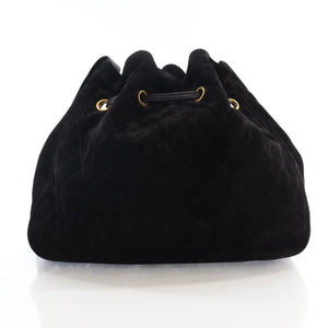 Chanel Vintage Bucket Bag Black Suede