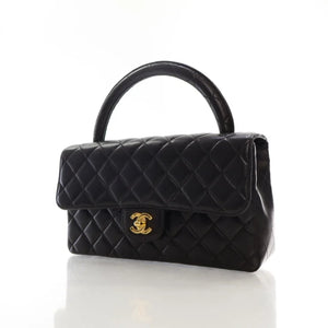 Chanel Vintage Top Handle Black Lambskin