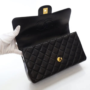 Chanel Vintage Top Handle Black Lambskin