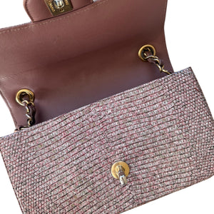 Chanel Mauve Taupe Lizard Handbag 2018/2019