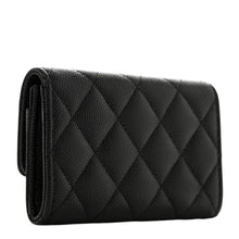 Load image into Gallery viewer, Chanel 25P Black Caviar Flap Card Holder