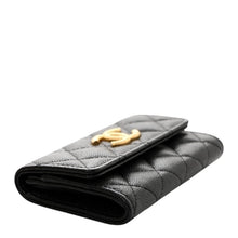 Load image into Gallery viewer, Chanel 25P Black Caviar Flap Card Holder