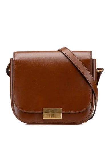 SAINT LAURENT Calfskin Betty Messenger Deep Moka