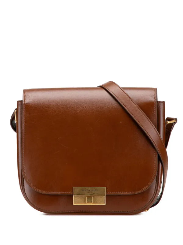 SAINT LAURENT Calfskin Betty Messenger Deep Moka