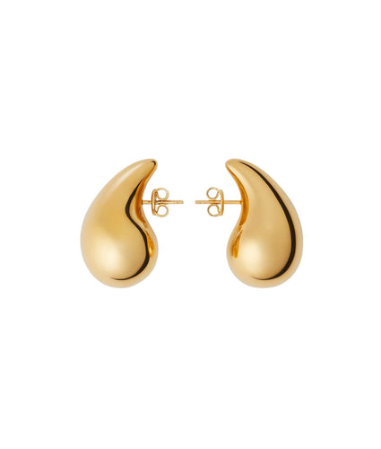 Bottega Veneta Gold Tone Drop Earrings