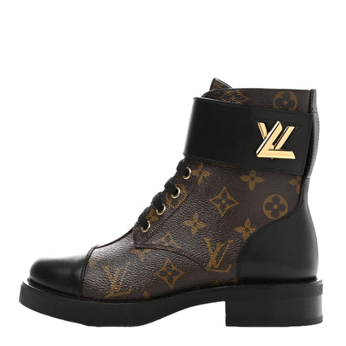 Louis Vuitton Calfskin Monogram Wonderland Flat Ranger Boots