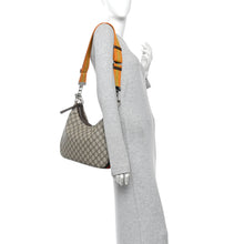 Load image into Gallery viewer, Gucci GG Supreme Monogram Calfskin Web Large Attache Shoulder Bag Beige Ebony New Acero