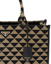Load image into Gallery viewer, Prada Large Symbols Embroidered Fabric Tote