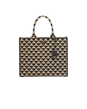 Load image into Gallery viewer, Prada Large Symbols Embroidered Fabric Tote