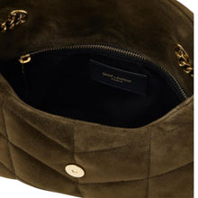 Load image into Gallery viewer, Saint Laurent Brown Toy Puffer Matelassé Leather-Trimmed Suede Shoulder Bag