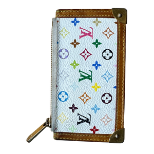 Louis Vuitton Takashi Murakami Monogram Multicolor Key Pouch White