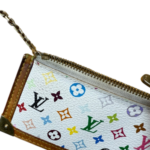 Louis Vuitton Takashi Murakami Monogram Multicolor Key Pouch White