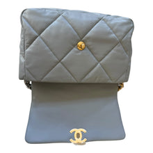 Load image into Gallery viewer, Chanel Grey Quilted Goatskin Medium 19 Bag Ruthenium and Gold Hardware