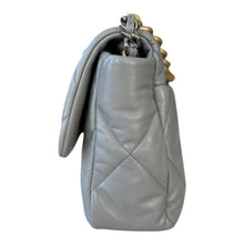 Load image into Gallery viewer, Chanel Grey Quilted Goatskin Medium 19 Bag Ruthenium and Gold Hardware