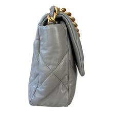 Load image into Gallery viewer, Chanel Grey Quilted Goatskin Medium 19 Bag Ruthenium and Gold Hardware