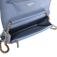 Load image into Gallery viewer, Chanel Light Blue Denim Wallet on Chain