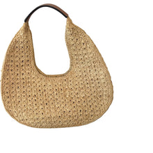 Load image into Gallery viewer, CELINE CLASSIC PANIER HOBO BAG IN RAFFIA AND CALFSKIN
