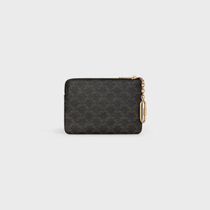 Celine COIN AND CARD POUCH IN TRIOMPHE CANVAS
BLACK