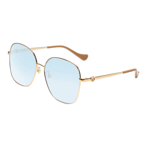 Gucci Oversized Gold & Tan Sunglasses