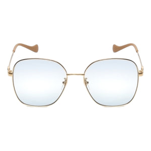 Gucci Oversized Gold & Tan Sunglasses