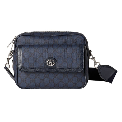 Gucci Blue Tender Canvas Small Ophidia Crossbody