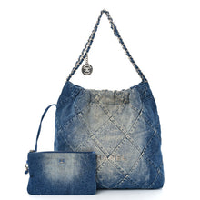 Load image into Gallery viewer, Chanel Denim Quilted Chanel 22 Blue