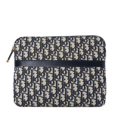 Load image into Gallery viewer, Christian Dior Blue Oblique Jacquard Travel Kit Pouch