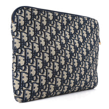 Load image into Gallery viewer, Christian Dior Blue Oblique Jacquard Travel Kit Pouch