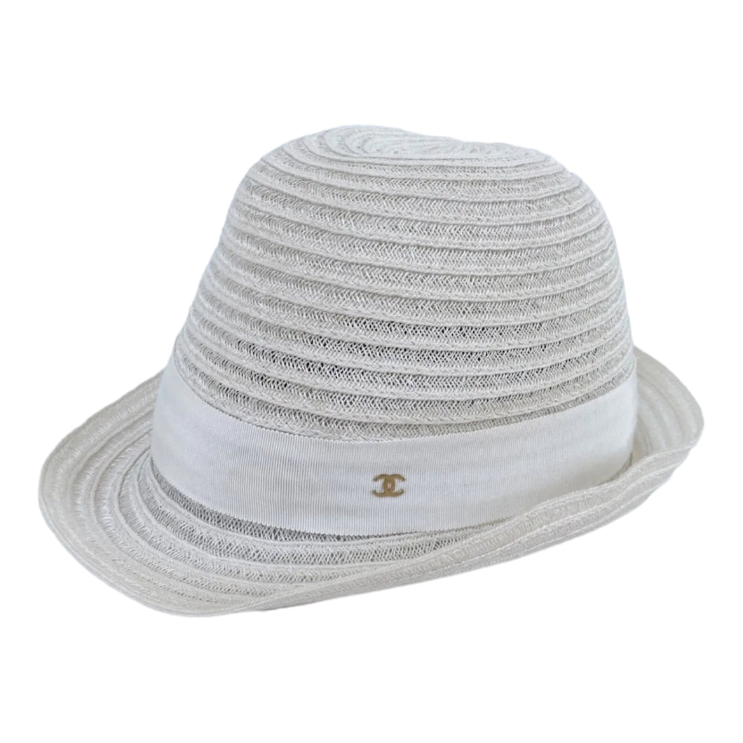 Chanel White 21C Fedora Hat