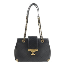 Load image into Gallery viewer, Chanel Black Lambskin Leather Executive Shopper