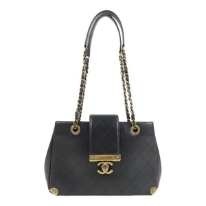 Chanel Black Lambskin Leather Executive Shopper