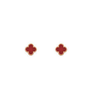 Van Cleef & Arpels Carnelian Sweet Alhambra Earrings