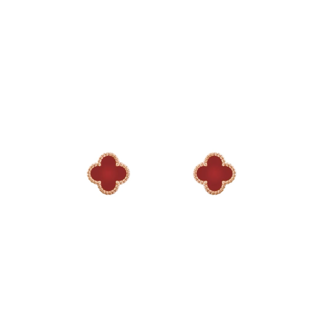 Van Cleef & Arpels Carnelian Sweet Alhambra Earrings