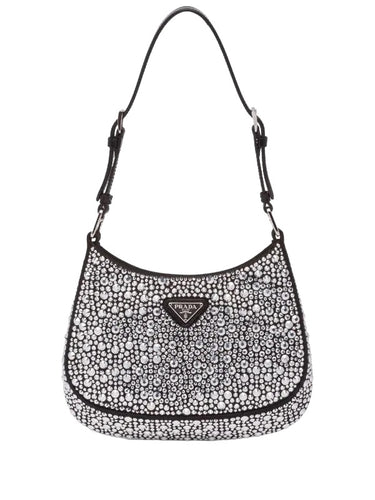 Prada Cleo Crystal Embellished Shoulder Bag
